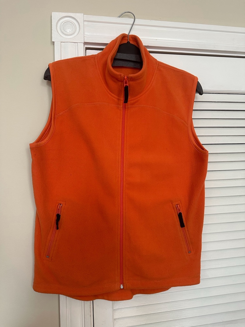 Ladies CLIQUE Orange Fleece Vest - Casual Zip Front